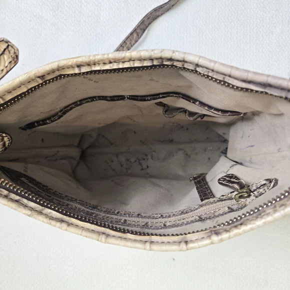 Brahmin Tan/Brown Crocodile Embossed Crossbody Bag - Picture 11 of 11